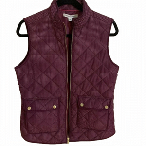 𝅺catherine Malandrino polkadot quitted vest, light weight, Size S